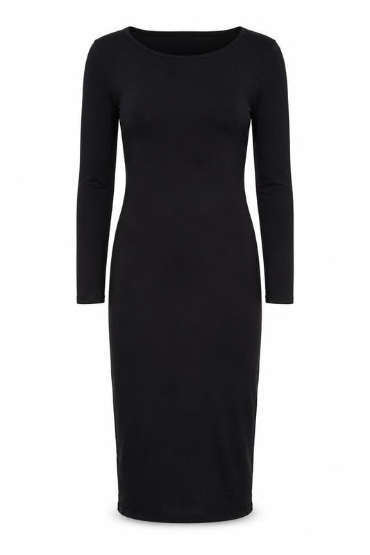 Topshop Women Black Size 10 Bodycon Long Sleeve Midi Dress