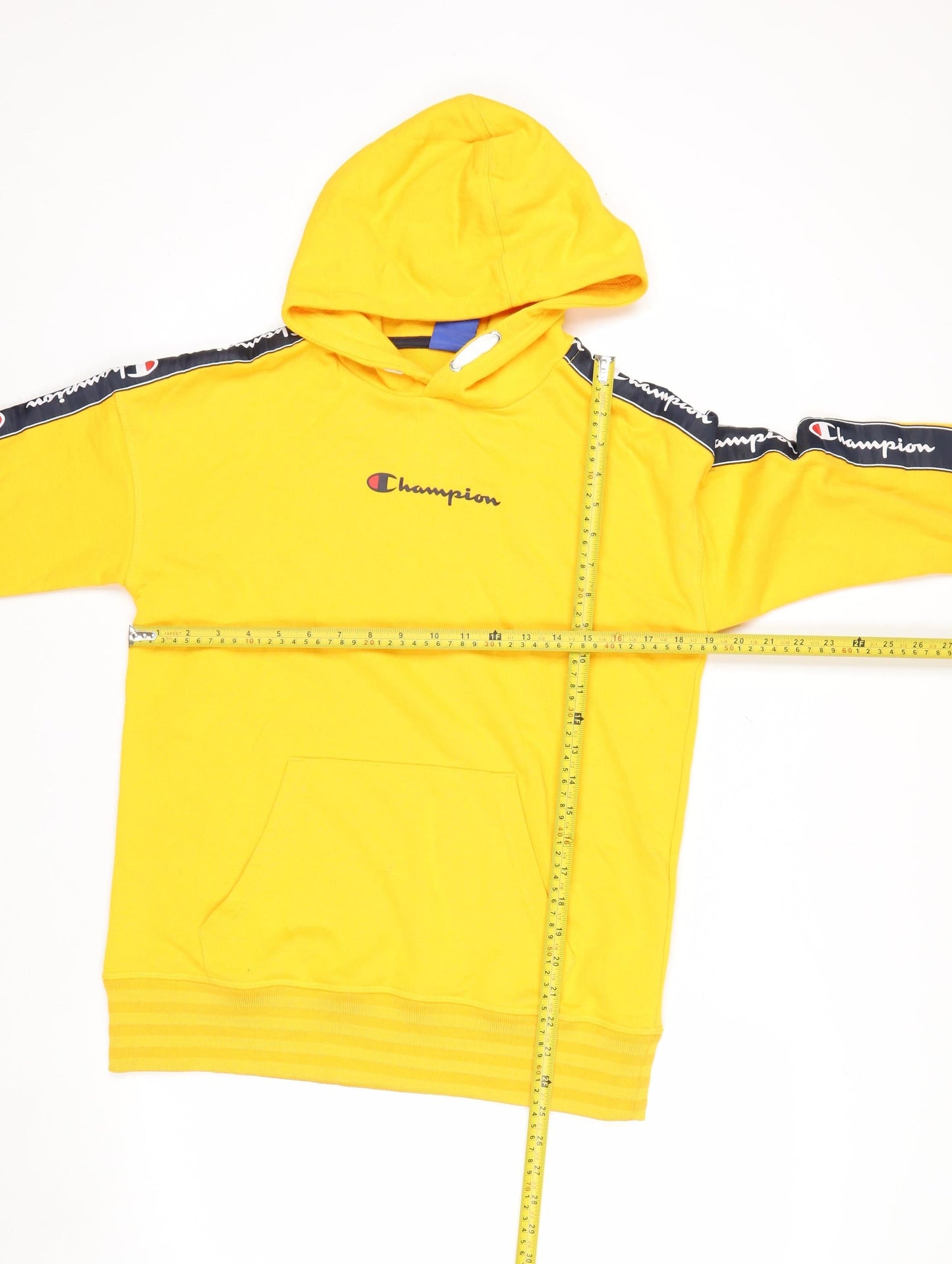 Champion Boys Yellow Pullover Hoodie 11-12 Years Cotton Blend Logo