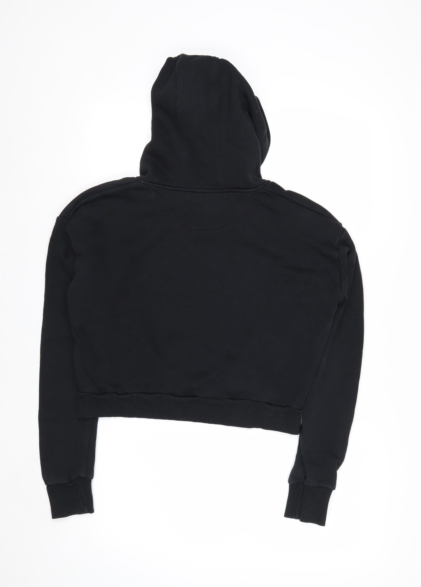 Cowboys Womens Black Cropped Pullover Hoodie S Casual Hooded Sweatshirt