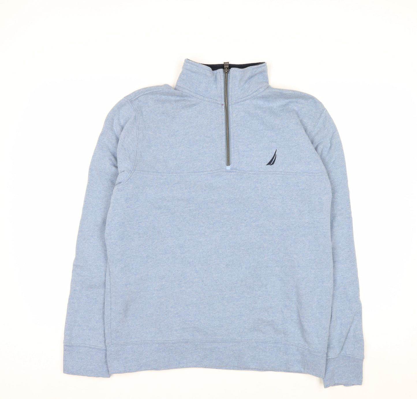 Nautica Men's Blue 1/4 Zip Fleece Sweatshirt Size S Regular Fit