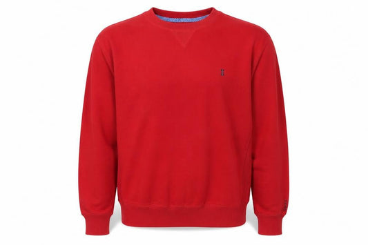 IZOD Men's Red Crew Neck Pullover Sweatshirt Size L
