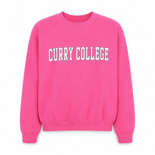 MV Sport Womens Pink Curry College Pullover Sweatshirt Size S