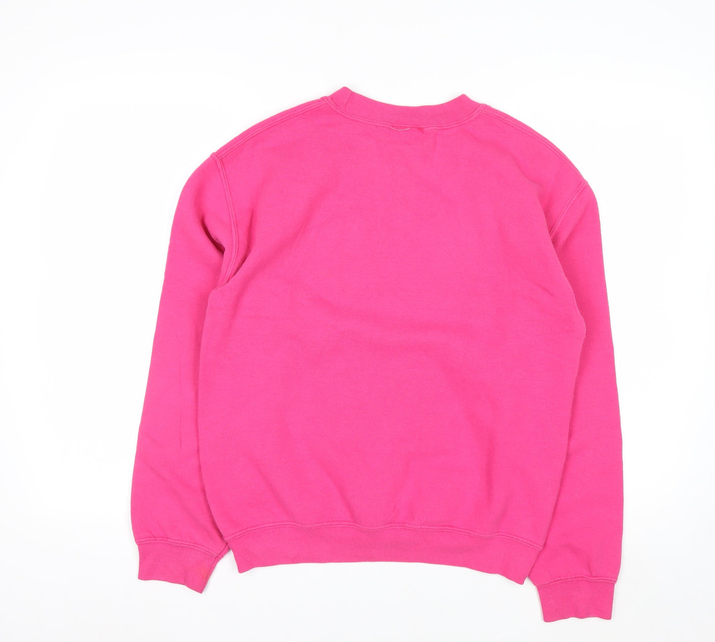 MV Sport Womens Pink Curry College Pullover Sweatshirt Size S