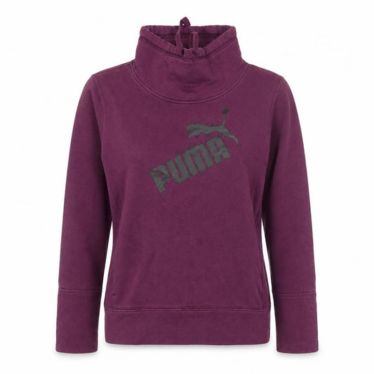 Puma Womens Purple Pullover Sweatshirt Size 10 Cotton Blend