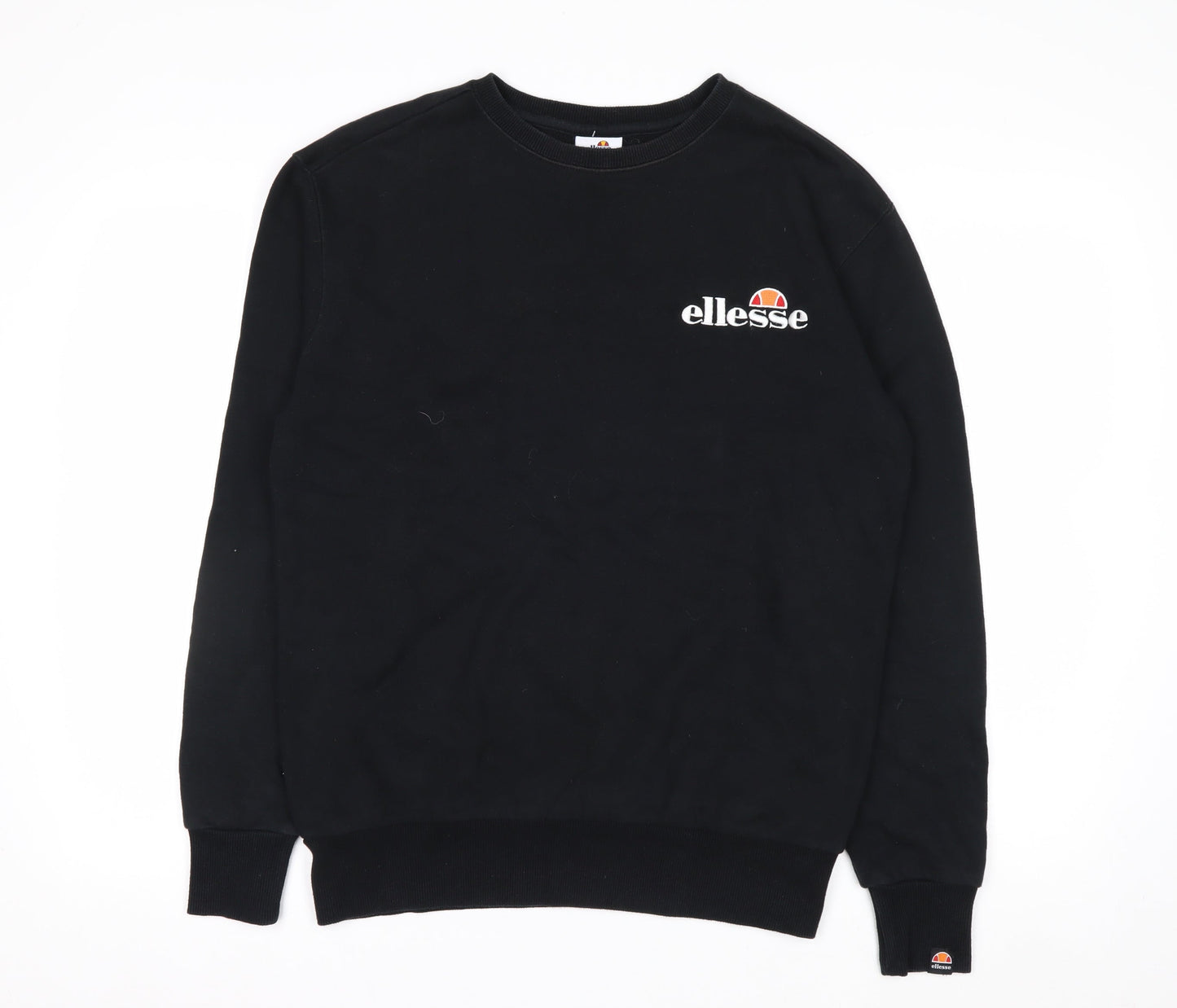 Ellesse Mens Black Crew Neck Pullover Sweatshirt M