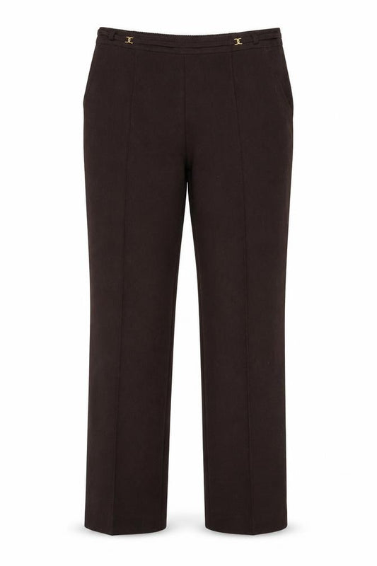 Marks and Spencer Women Brown Size 14 Long Straight Trousers