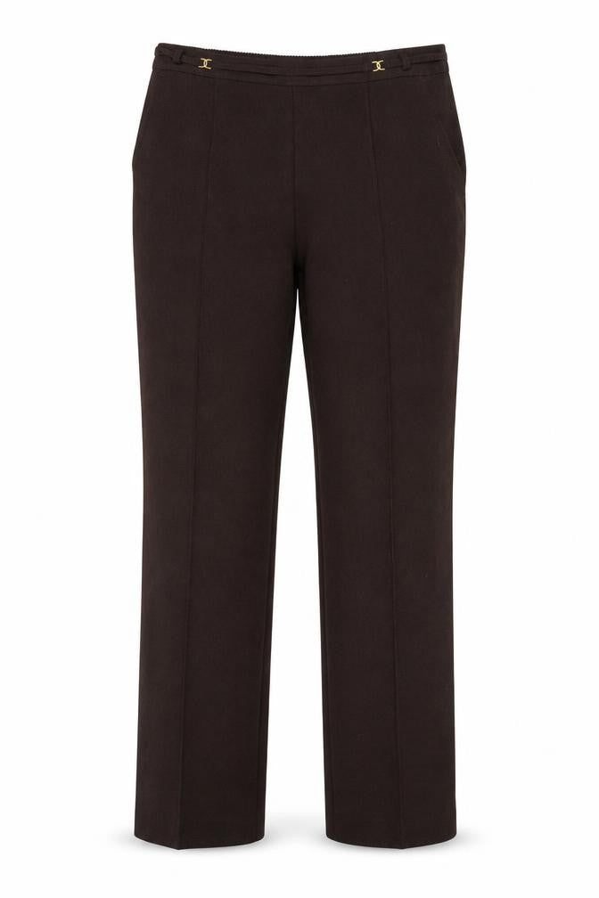 Marks & Spencer Women Brown Size 14 Long Straight Trousers