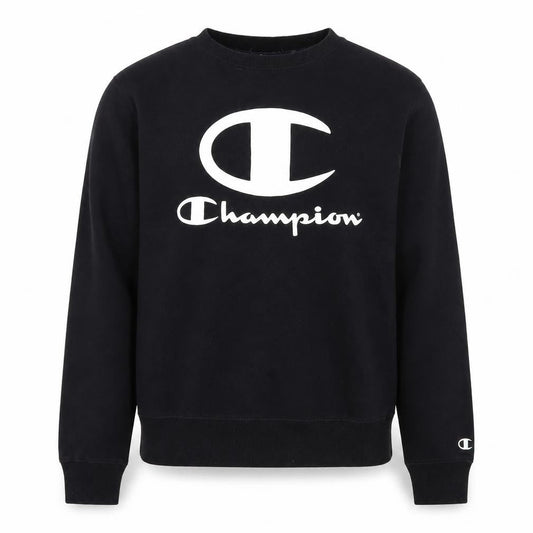 Champion Men's Black Small Pullover Sweatshirt Logo Fleece