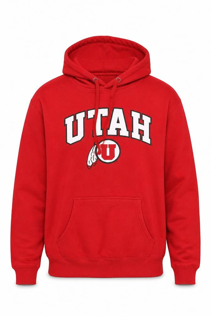 Top of the World Men's Red Pullover Hoodie L College Sports