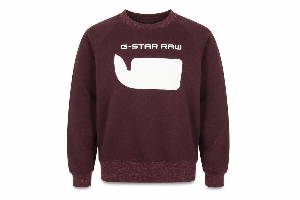 G-Star RAW Men's Red XL Crew Neck Pullover Sweatshirt