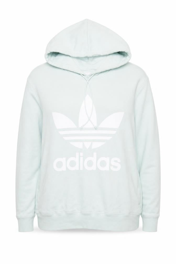 Adidas Womens Mint Green Pullover Hoodie XL UK 22 Casual Logo Sweatshirt