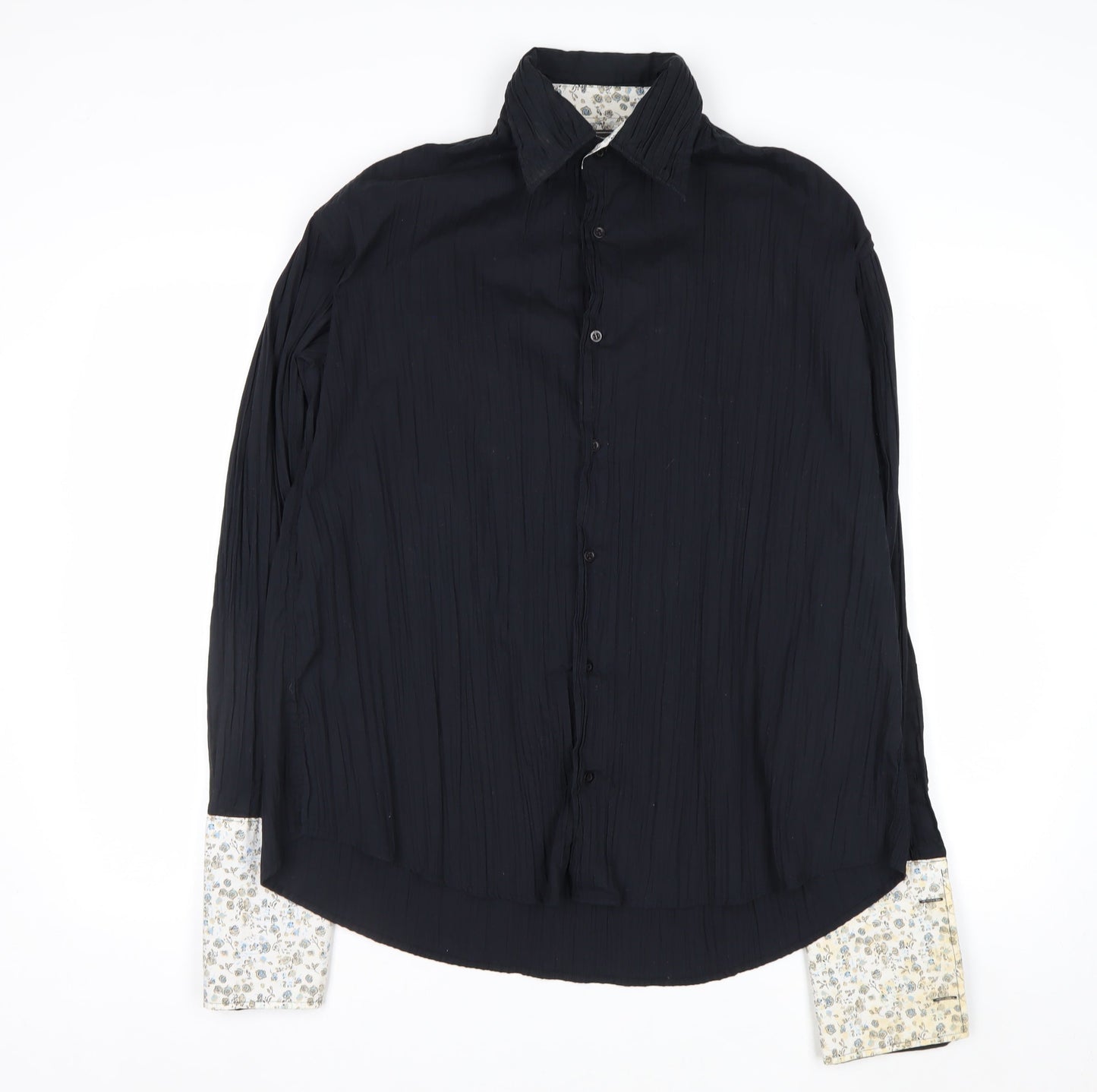 Primo Collection Ciro Citterio Women's Black Long Sleeve Button-Up Shirt Size S