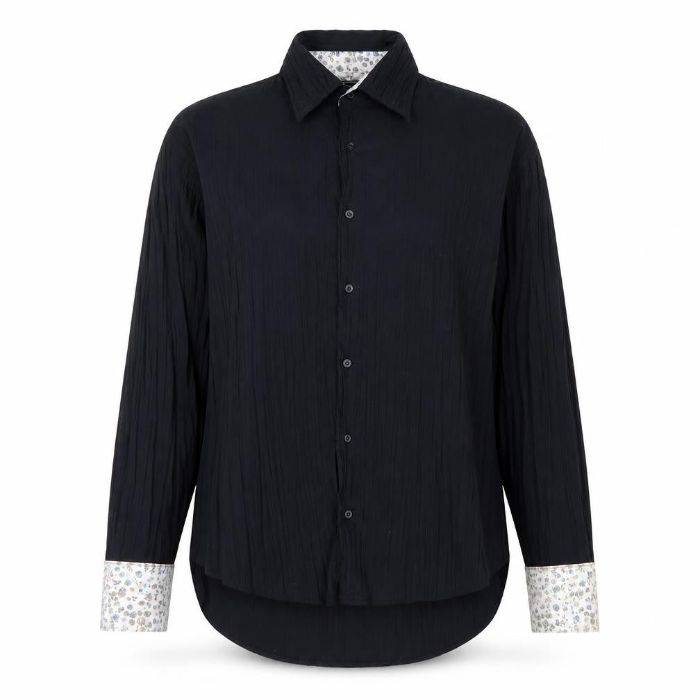 Primo Collection Ciro Citterio Women's Black Long Sleeve Button-Up Shirt Size S