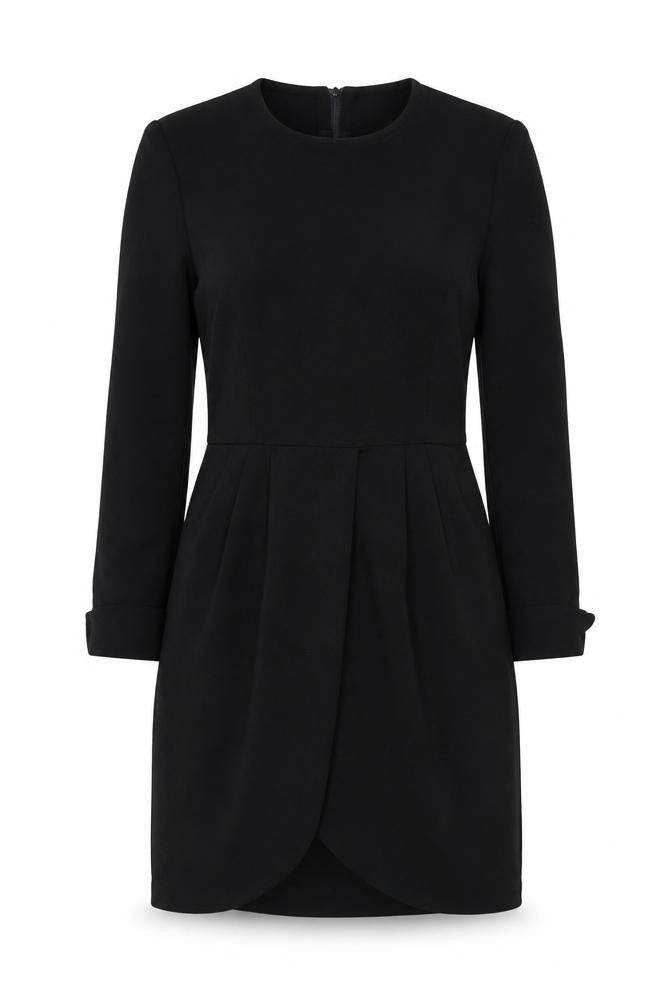 Kasper Women Black Size 12 Sheath Knee Length Dress