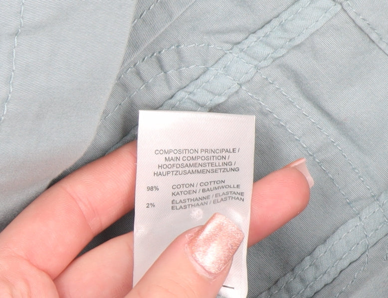 Damart Women’s Green Cotton Blend Button Jacket Size 14