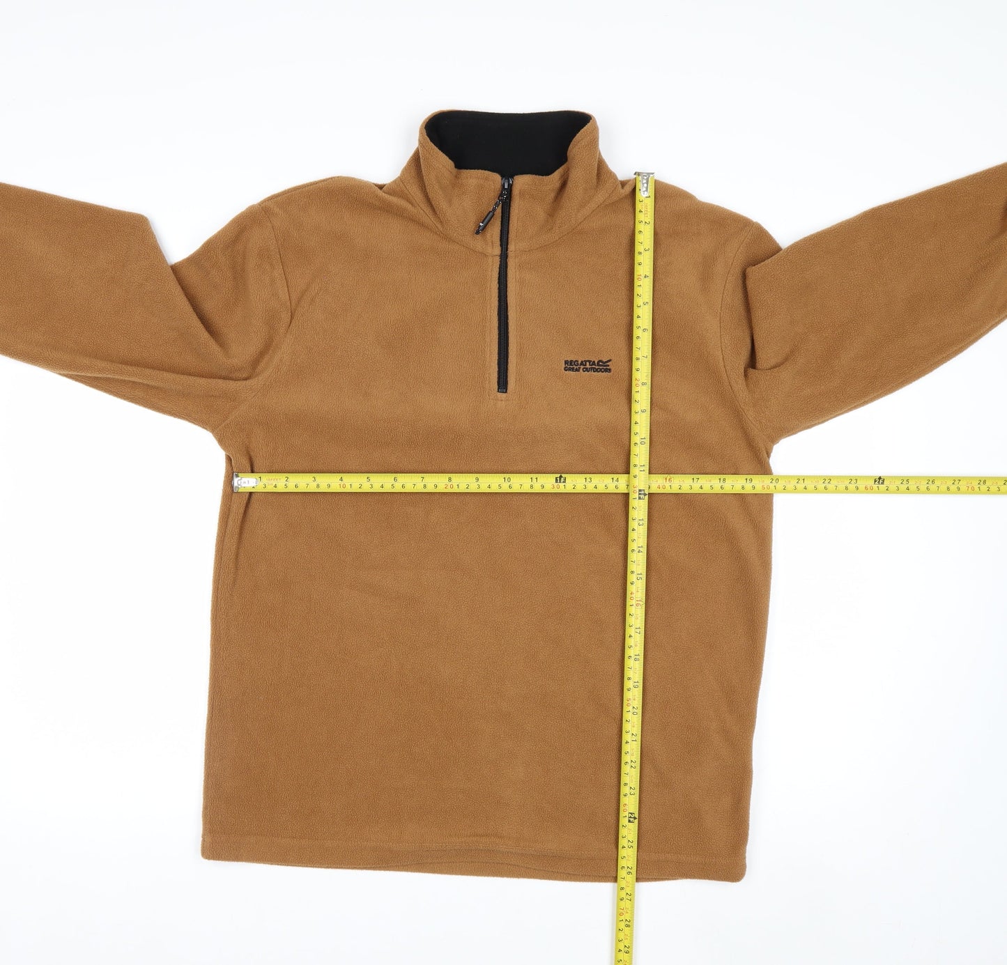 Regatta Brown 1/4 Zip Fleece Sweatshirt Men's M Outdoor Pullover