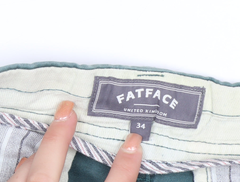 FatFace Men’s Green Chino Shorts Size 34 Casual Cotton