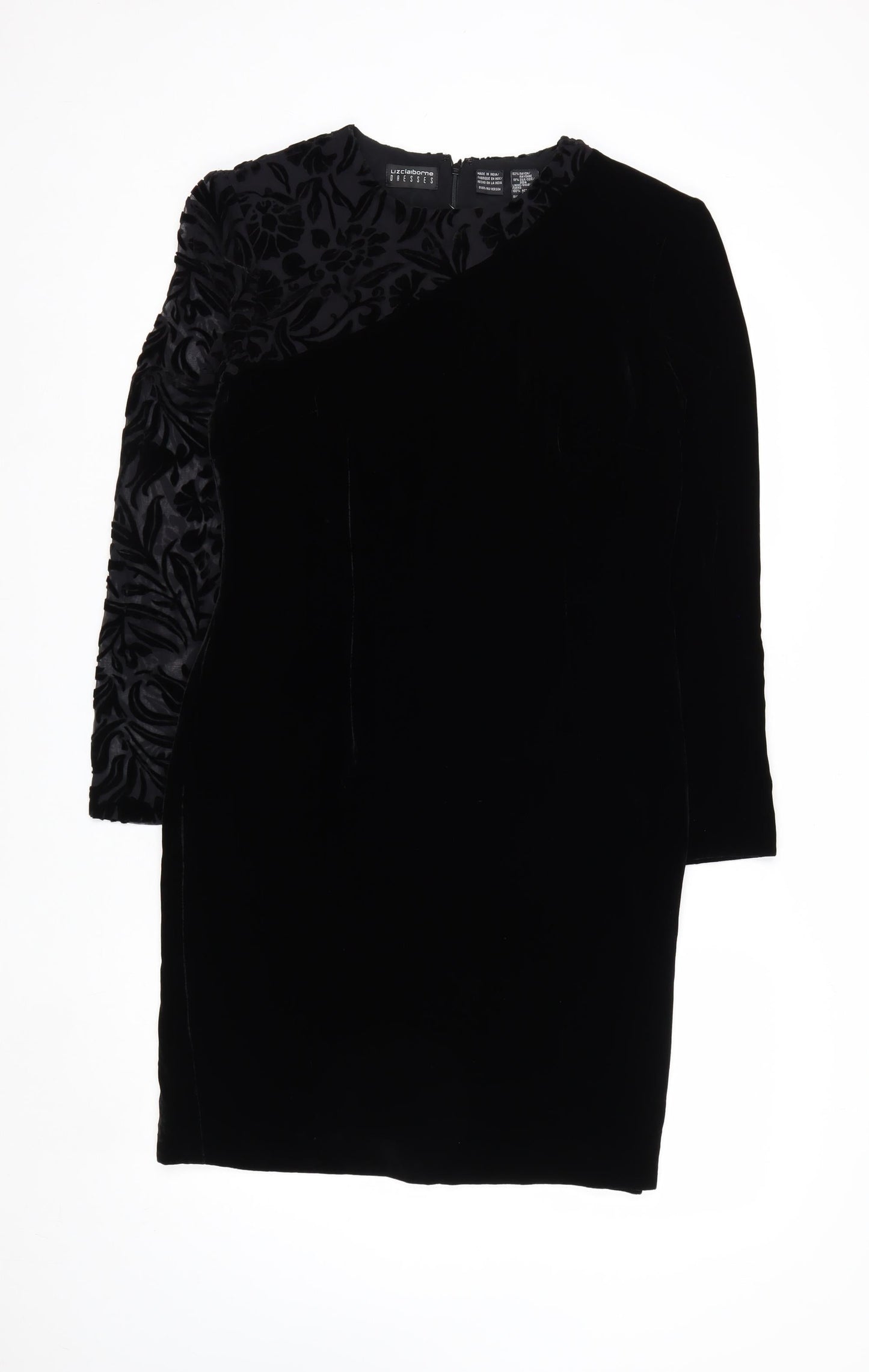 Liz Claiborne Women’s Black Velvet Sheath Dress Size 8