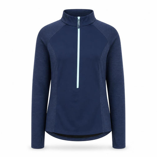 Crane Womens Blue Size 10 1/2 Zip Long Sleeve Pullover Sweatshirt
