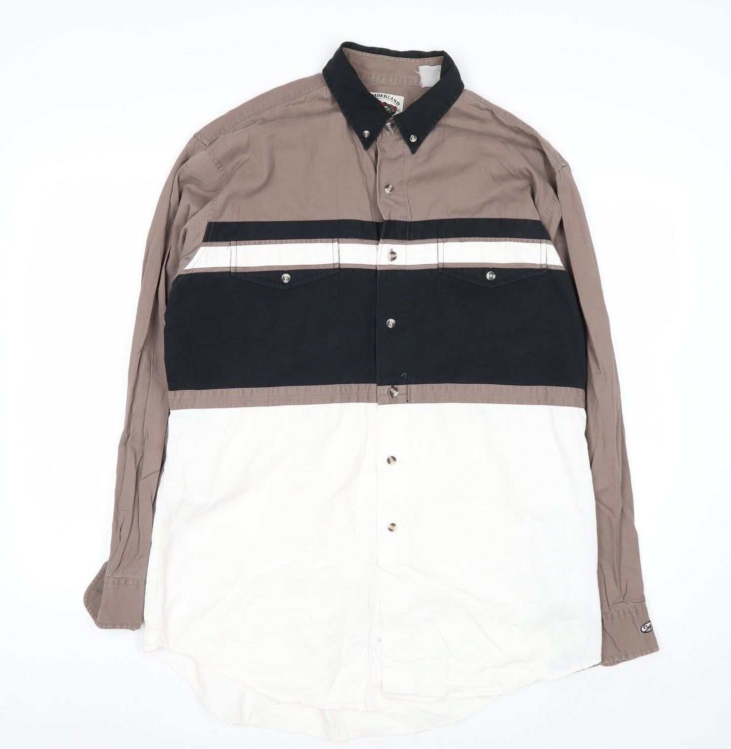 Cumberland Outfitters Men's Multicoloured Western Button-Up Shirt L