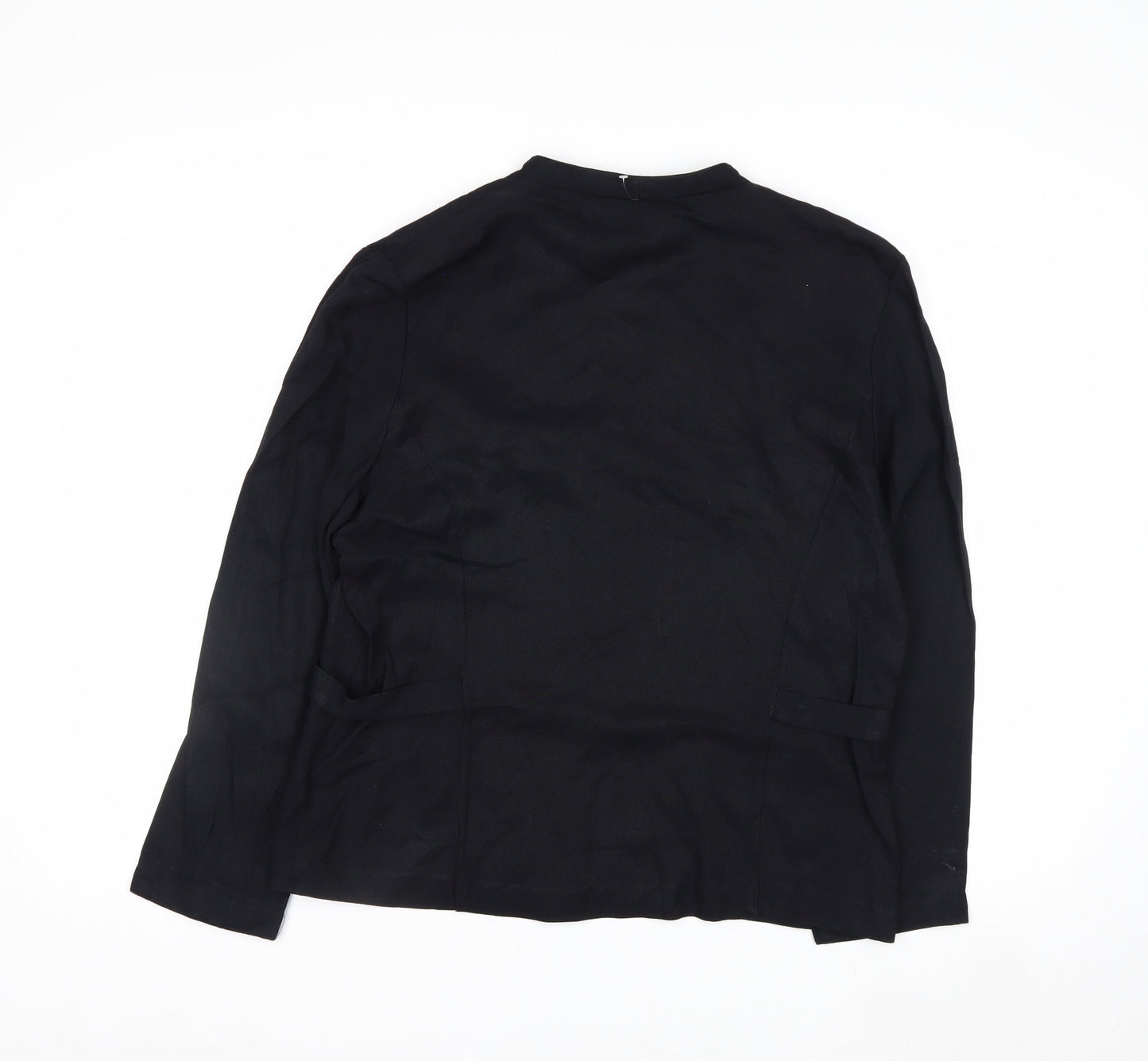 Perceptions by Irene B. Women's Black Blazer Size 12 Buttoned Waist Detail