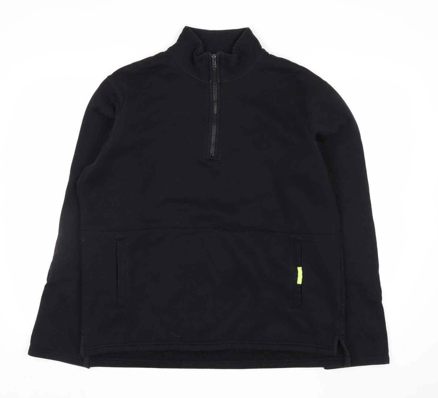 DKNY Jeans Men's Black L Fleece 1/2 Zip Sweatshirt Pullover