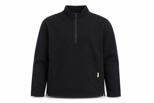 DKNY Jeans Men's Black L Fleece 1/2 Zip Sweatshirt Pullover
