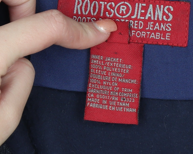 Roots Jeans Men's Blue Full Zip Lightweight Polyester Jacket Size S