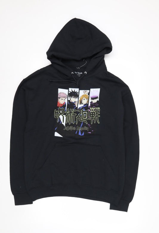Crunchyroll Men Black Jujutsu Kaisen Pullover Hoodie M Anime Graphic