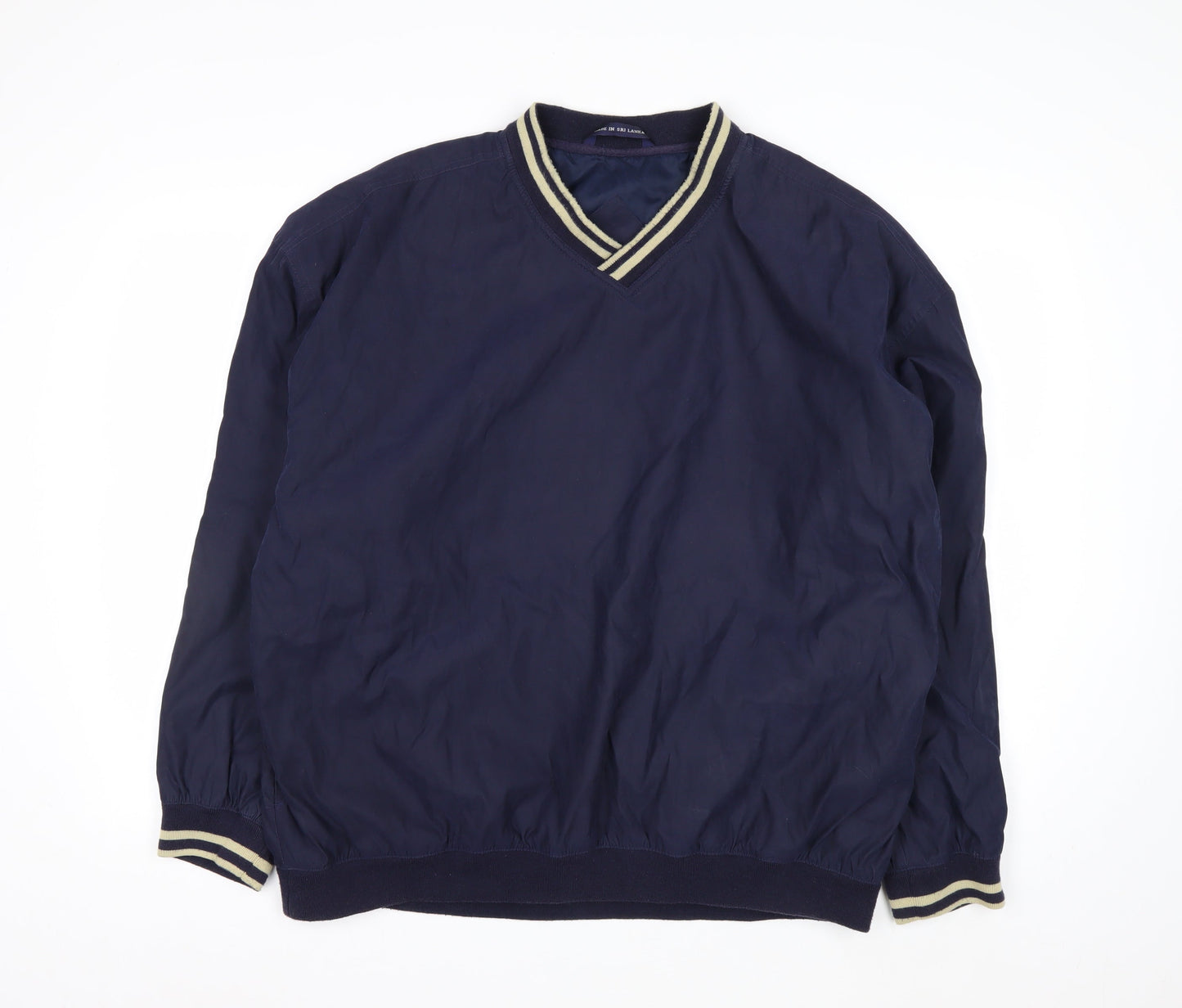 Woodlake Men's Blue XL V-Neck Pullover Sweatshirt Outdoor Style