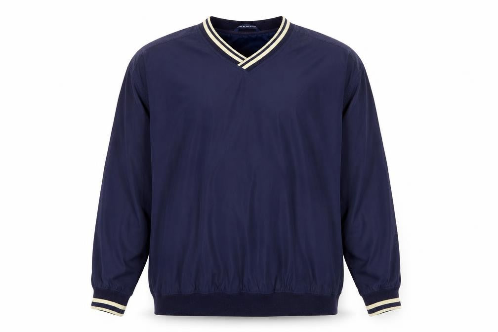 Woodlake Men's Blue XL V-Neck Pullover Sweatshirt Outdoor Style