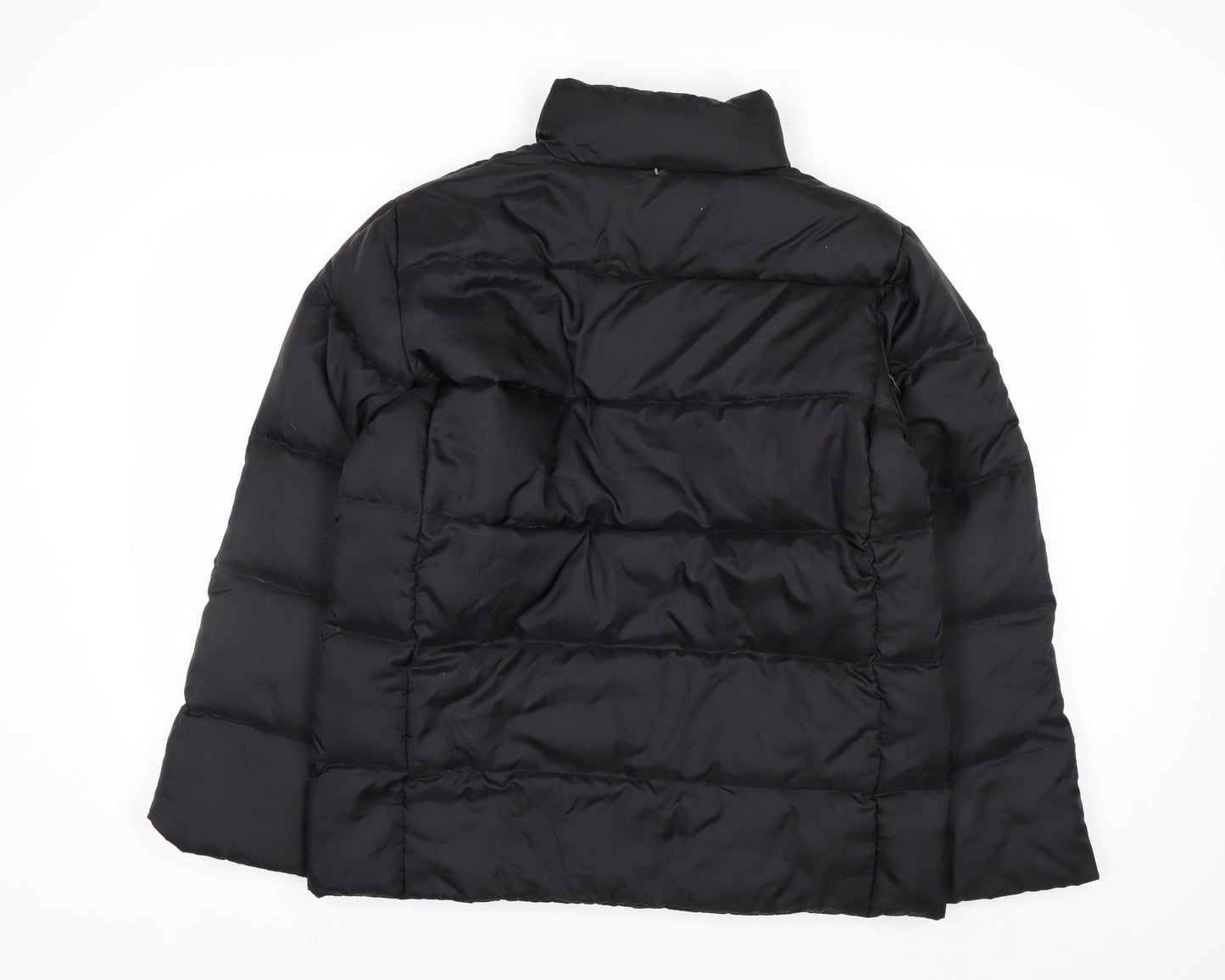 IZZI Womens Black Puffer Jacket M Mid-Length Down Winter Coat