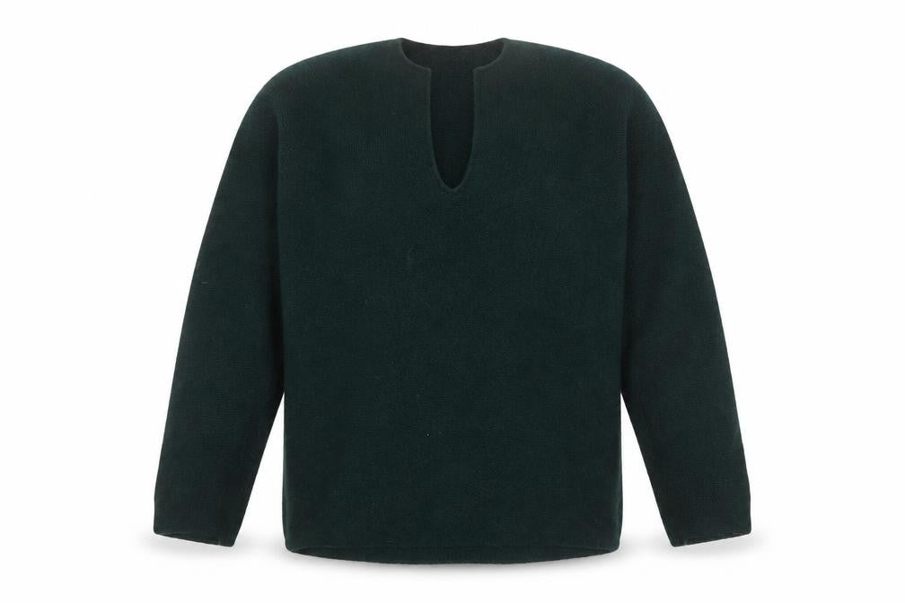 Uniqlo Women's Green Wool V-Neck Pullover Jumper M