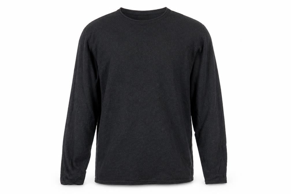 Zara Man Black Cotton Crew Neck Pullover Jumper XL
