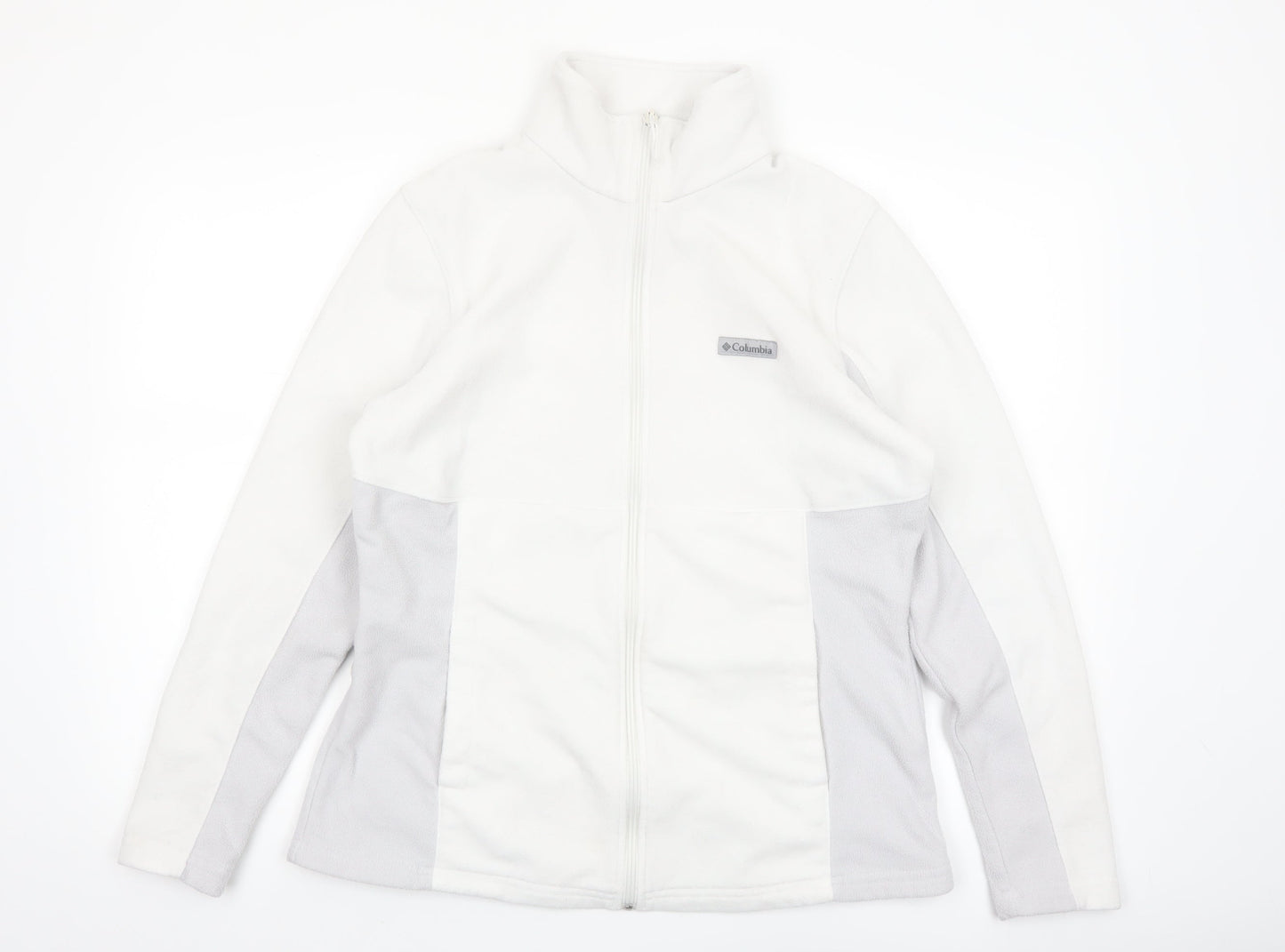 Columbia Women's White Fleece Full Zip Jacket XL