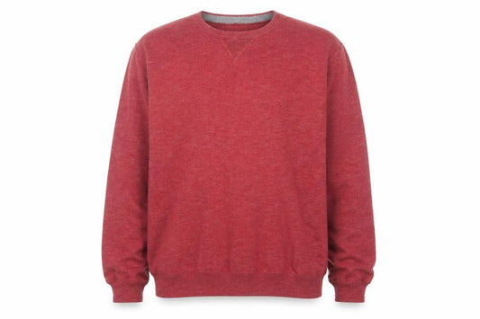 Marks & Spencer Mens Red Cotton Crew Neck Jumper XL