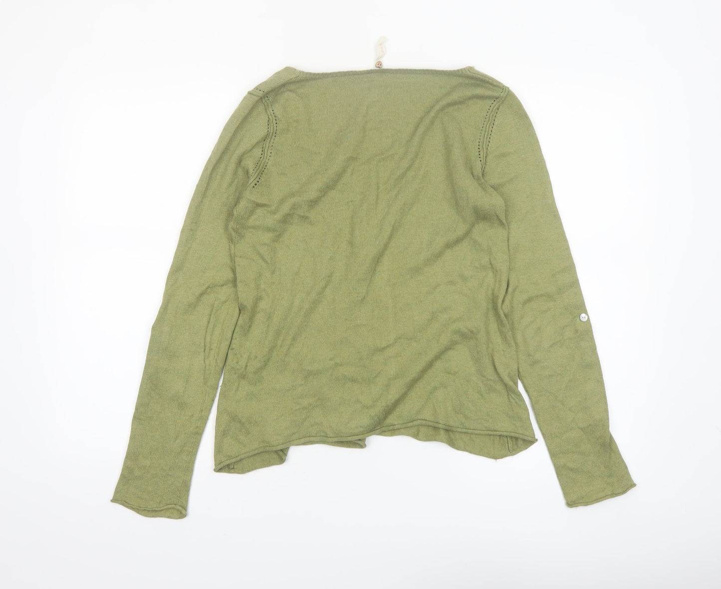 White Stuff Women’s Green V-Neck Knit Jumper Size 10 Long Sleeve