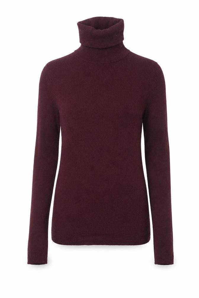 UNIQLO Women's Red Wool Roll Neck Jumper XS Slim Fit