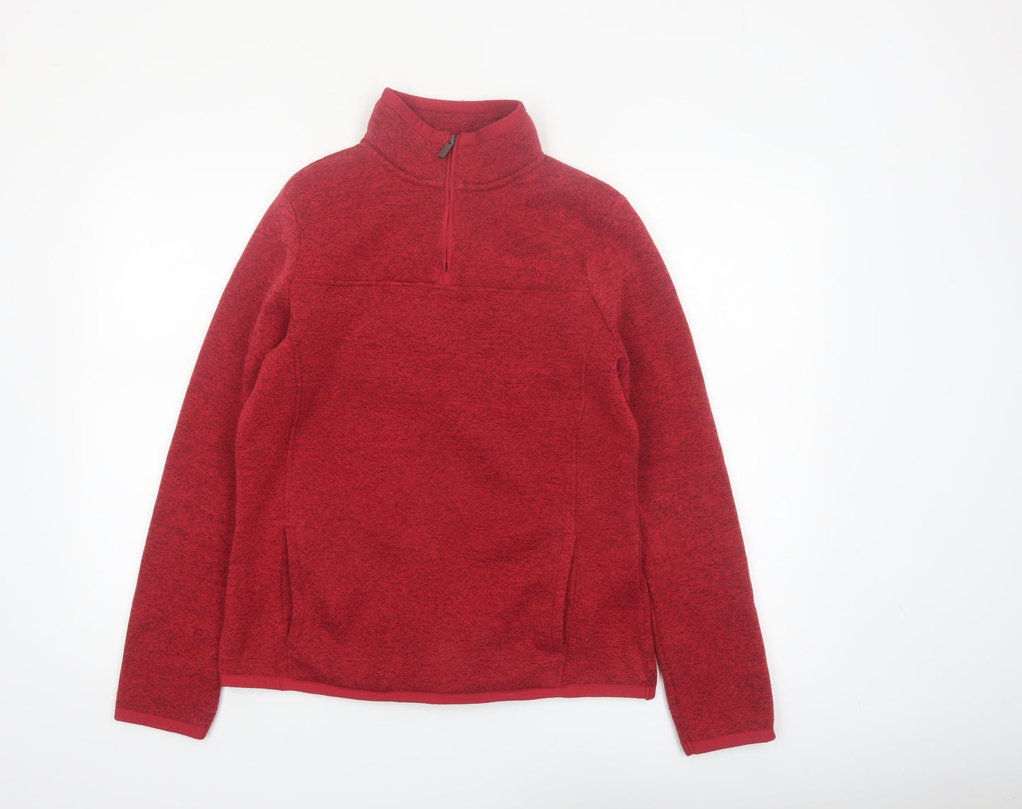 Weird Fish Women’s Red 1/4 Zip Fleece Sweatshirt Size 12