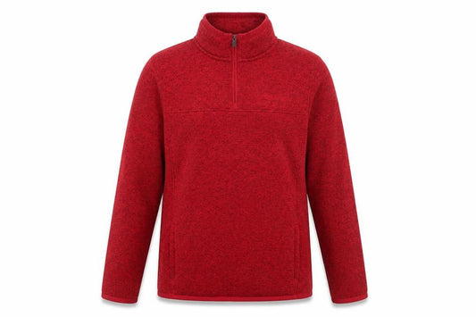 Weird Fish Women’s Red 1/4 Zip Fleece Sweatshirt Size 12