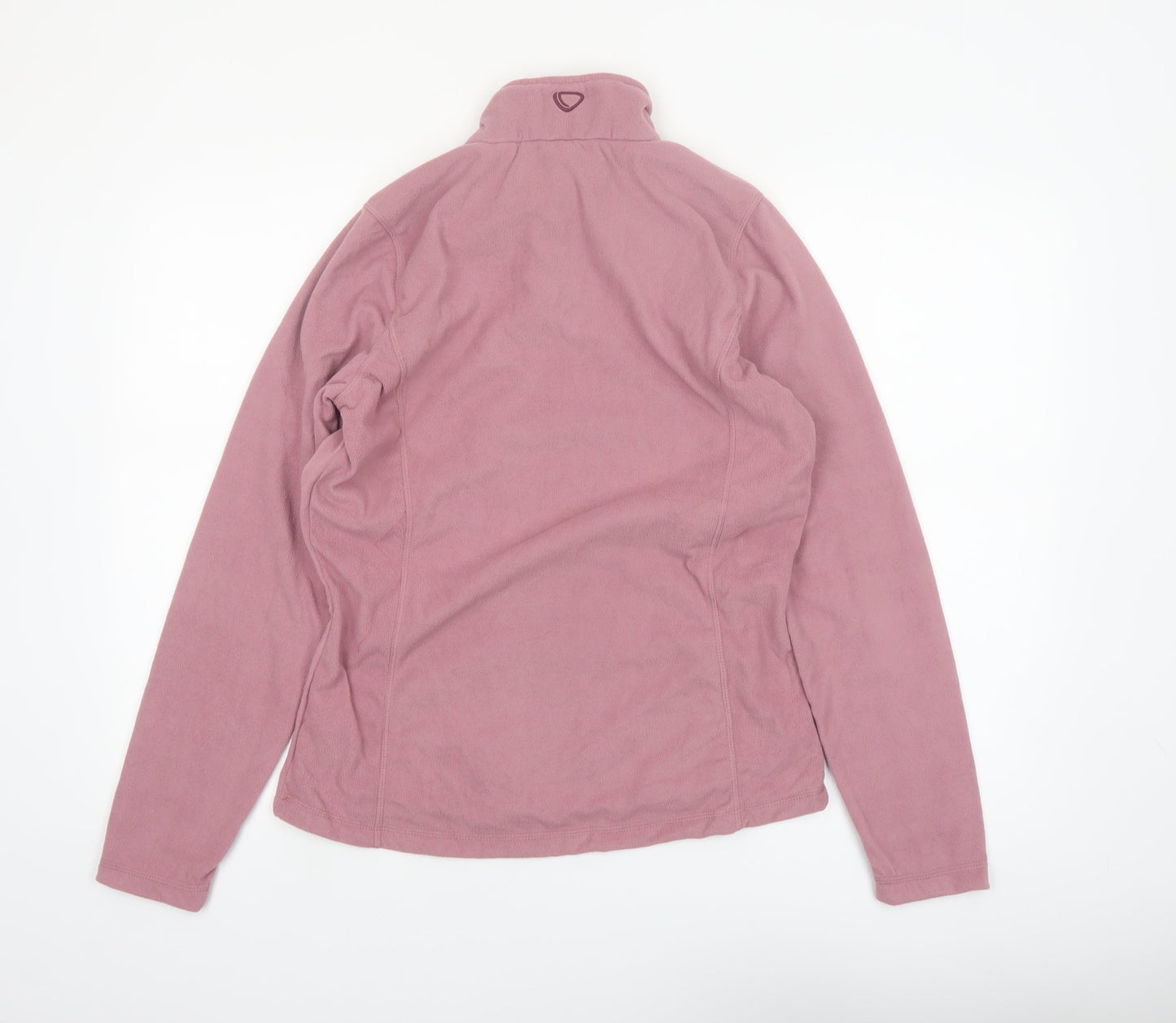 Brasher Women's Pink 1/2 Zip Fleece Pullover Sweatshirt UK 14