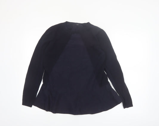 COS Women’s Navy Blue Long Sleeve Modal Blend Blouse Size S
