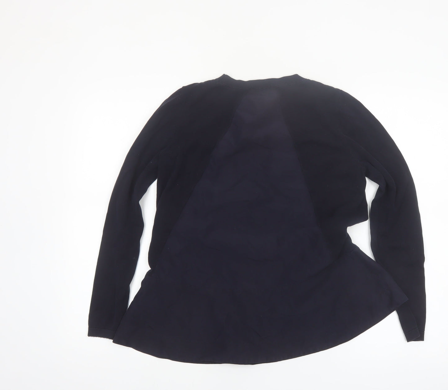 COS Women’s Navy Blue Long Sleeve Modal Blend Blouse Size S