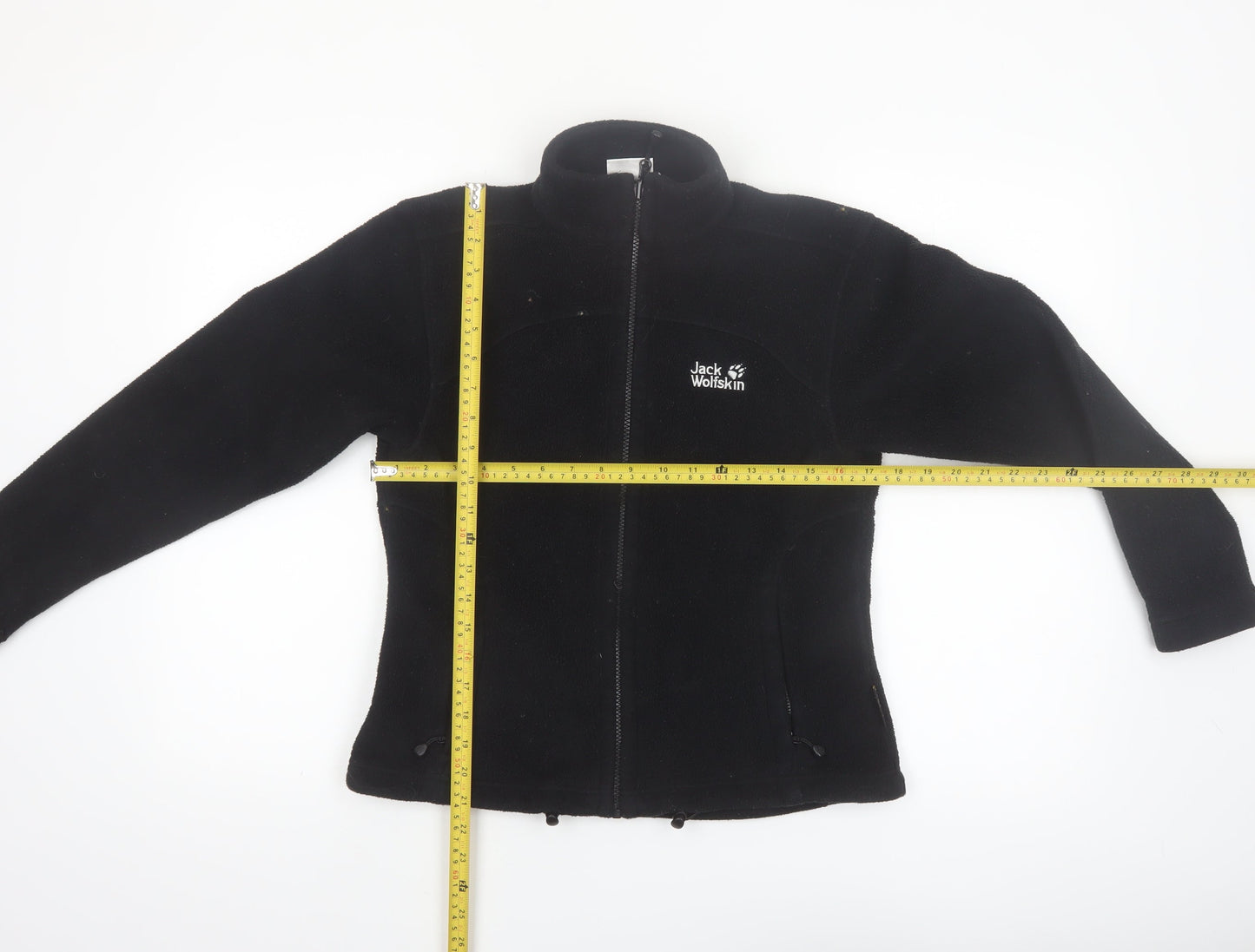 Jack Wolfskin Women's Black Fleece Jacket Size 10 Full Zip Outdoor