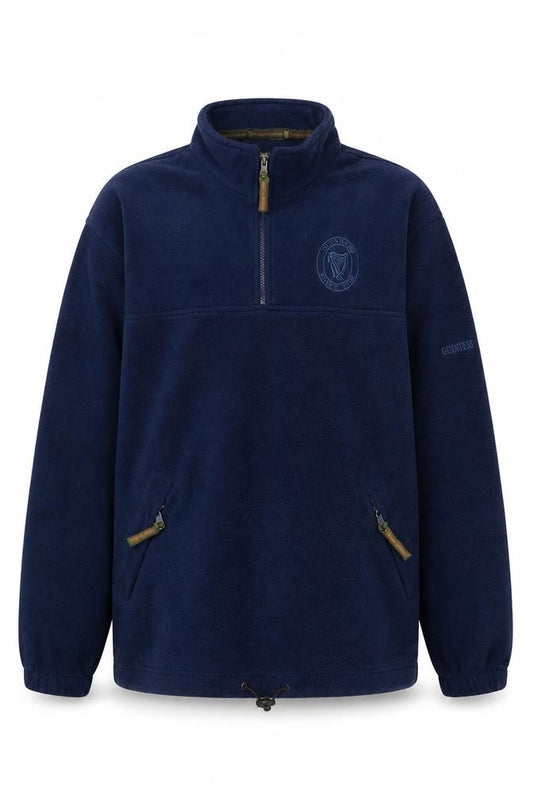 Guinness Women Navy 1/4 Zip Fleece Pullover Sweatshirt M