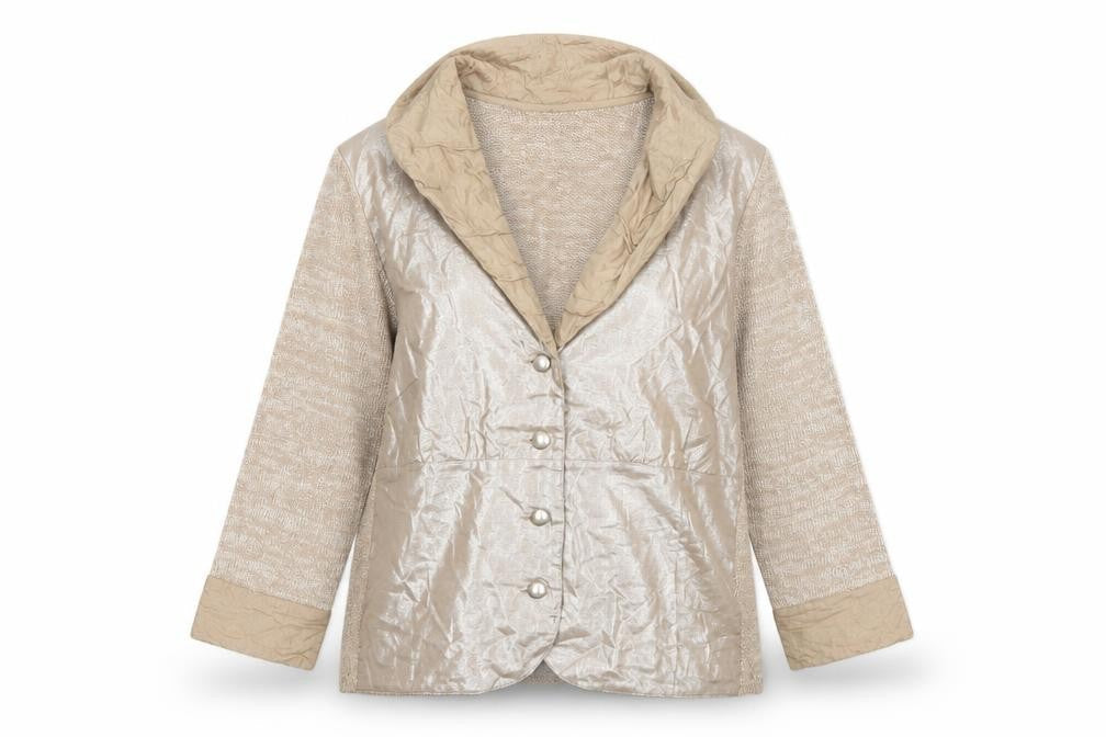 Kapalua Women’s Beige Linen Silk Blend Shawl Collar Suit Jacket L