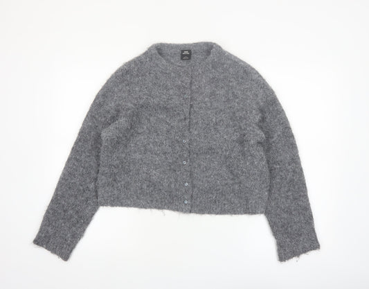 Urban Outfitters Womens Grey Chunky Knit Cardigan Size S
