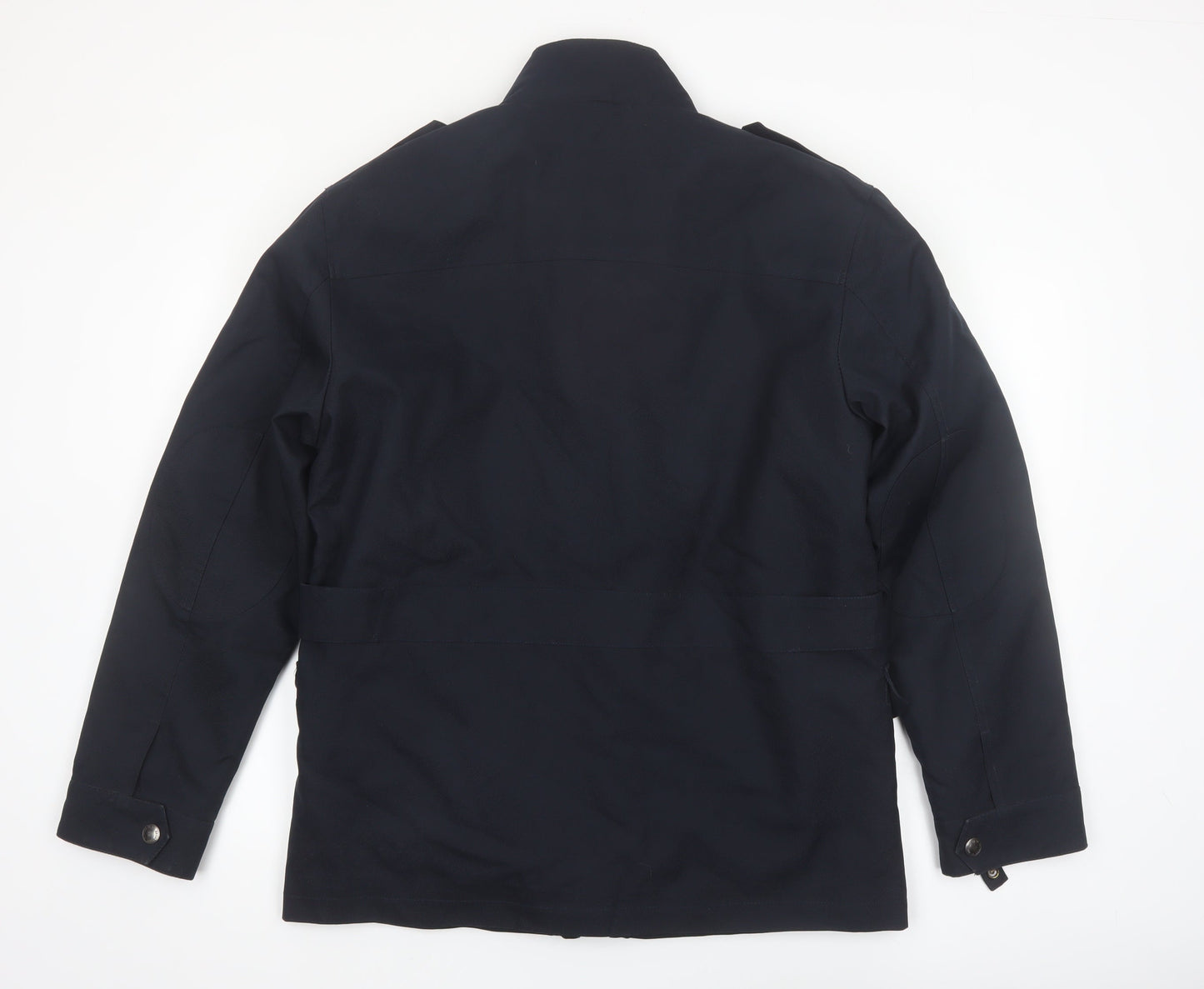 St. George by Duffer Men's Black Medium Military Jacket Cotton