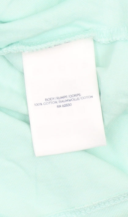 Lands' End Women's Green Cotton Polo Shirt Size M