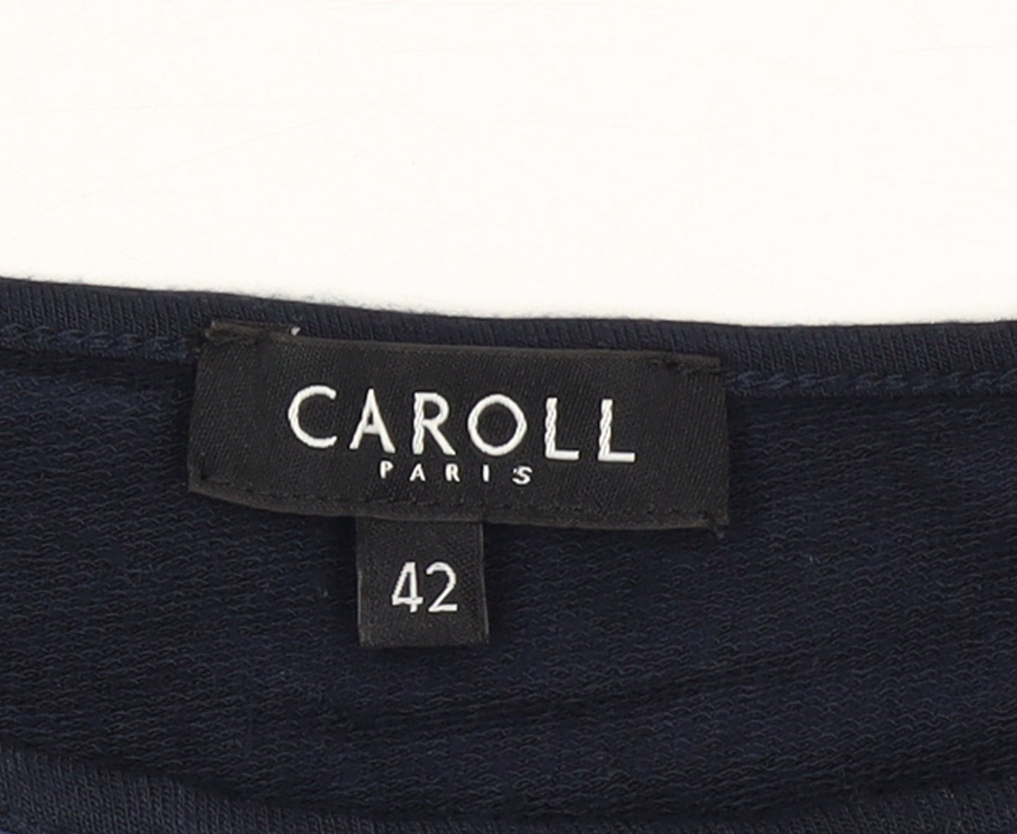Caroll Women's Blue Geometric Long Sleeve Pullover Jumper Size 14
